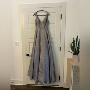 Gigi Designs by Lafemme Elegant Silver Formal Dress
